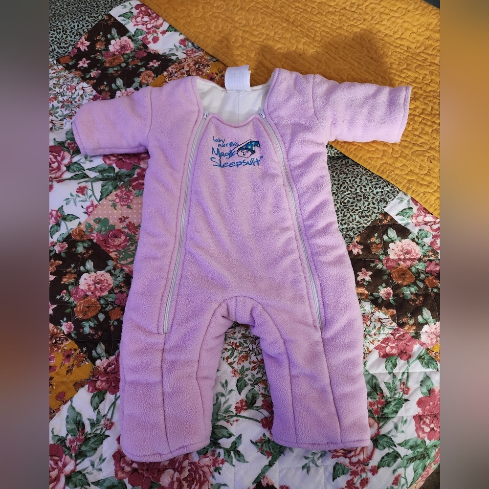 Baby Merlin's Pink Magic Sleep Suit Size Small 3-6 Months